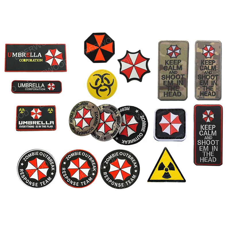 3D нашивка Umbrella Corporation из ПВХ военный тактический логотип Corp полицейский значок