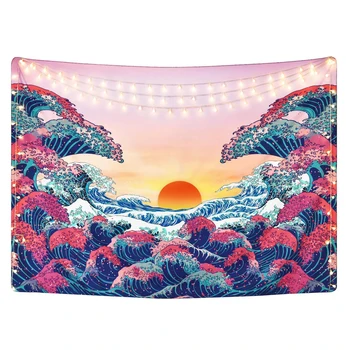 Ocean Wave Tapestry Sunset Tapestry 3D Great Wave Tapestry Japanese Tapestry For Room
Ocean Wave Tapestry Sunset Tapestry 3D Great Wave Tapestry Japanese Tapestry For Room
