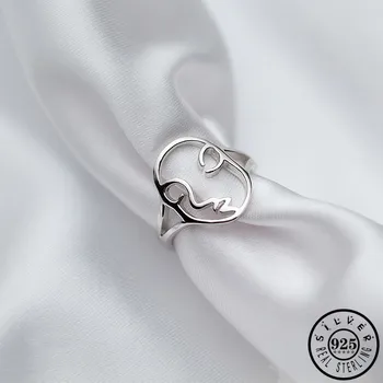 925 Sterling Silver Exaggerated Portrait Human Face Shape Adjustable Open Finger Knuckle Party Rings for Women Lady
925 Sterling Silver Exaggerated Portrait Human Face Shape Adjustable Open Finger Knuckle Party Rings for Women Lady