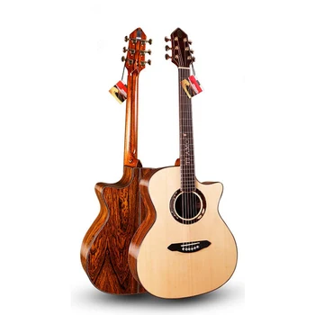 Finlay Professional Guitar,41" Cutaway guitar with Solid SITKA SPRUCE Top/ Colorful butterfly wood Body,T-A110c
Finlay Professional Guitar,41" Cutaway guitar with Solid SITKA SPRUCE Top/ Colorful butterfly wood Body,T-A110c