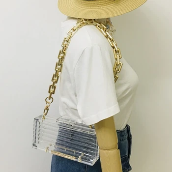 Transparent Fashion Women Chain Shoulder Bar Bag Luxury Party Elegant Banquet lady style
Transparent Fashion Women Chain Shoulder Bar Bag Luxury Party Elegant Banquet lady style