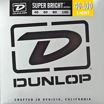 Dbsbn40100 super bright bass guitar strings, Nickel Plated, light, 40-100, Dunlop
Dbsbn40100 super bright bass guitar strings, Nickel Plated, light, 40-100, Dunlop