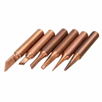 6 Pieces Solder Iron Tips 900M-T Tool Set Series Pure Copper Soldering Iron Tip Lead-Free Welding Sting Copper Welding Tips
6 Pieces Solder Iron Tips 900M-T Tool Set Series Pure Copper Soldering Iron Tip Lead-Free Welding Sting Copper Welding Tips
