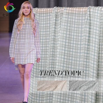 112×100cm Charm of colorful silk georgette plaid printed thin flowing spring summer silk shirt fabric cloth 
112×100cm Charm of colorful silk georgette plaid printed thin flowing spring summer silk shirt fabric cloth