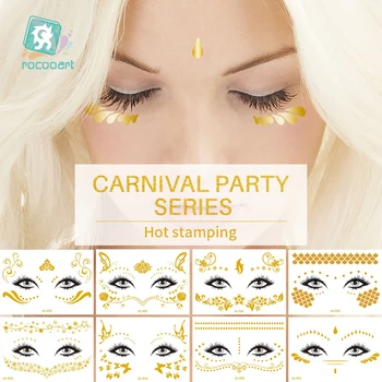 1Sheet Gold silver Face Tattoo Waterproof Bronzing Freckles Make Up Body Art Flash tattoo Sticker eye decals Bride tribe party
1Sheet Gold silver Face Tattoo Waterproof Bronzing Freckles Make Up Body Art Flash tattoo Sticker eye decals Bride tribe party