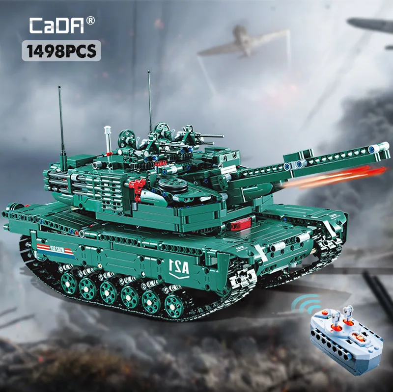 Cada 1498CPS RC Car Blocks Military M1A2 RC Tank Model Building Blocks Bricks Remote Control Car WW2 Technic Toys for Kids
Cada 1498CPS RC Car Blocks Military M1A2 RC Tank Model Building Blocks Bricks Remote Control Car WW2 Technic Toys for Kids