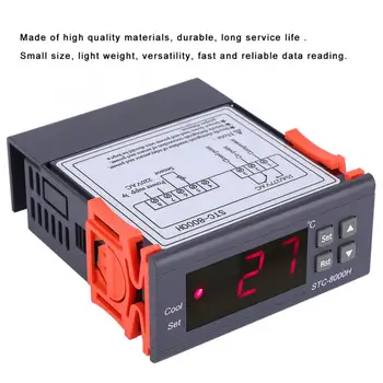 STC-8000H Digital Microcomputer Thermostat Temperature Controller with Heating and Cooling for Fridge Heating Controller
STC-8000H Digital Microcomputer Thermostat Temperature Controller with Heating and Cooling for Fridge Heating Controller