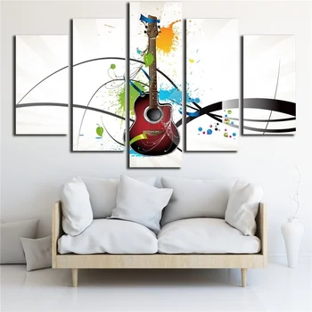 Hot Selling 5 Pieces Home Decor Print oil painting Wall Art Decorations Wall Canvas, Music Guitar
Hot Selling 5 Pieces Home Decor Print oil painting Wall Art Decorations Wall Canvas, Music Guitar