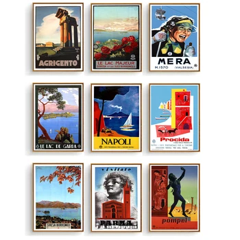 Italy Travel Posters Napoli Lake Garda Canvas Painting Vintage Kraft Children Poster Classic Wall Art Stickers For Nursery 
Italy Travel Posters Napoli Lake Garda Canvas Painting Vintage Kraft Children Poster Classic Wall Art Stickers For Nursery
