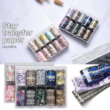 Popular Angel Snake Pattern Nail Stickers Decals 10 Styles 4*100cm Cupid Water Transfer Paper For Manicure Sliders Nail Art Tips