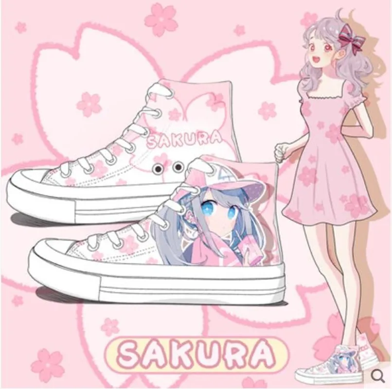 Sakura Girl Shoes Japanese Cute Sweet Girl Canvas Shoes Female High Help School Student Soft Girl Sneakers Cosplay Loli Cos
Sakura Girl Shoes Japanese Cute Sweet Girl Canvas Shoes Female High Help School Student Soft Girl Sneakers Cosplay Loli Cos