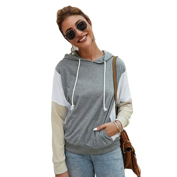 Women Hoodies Autumn Casual Loose Color Matching Patchwork Long Sleeve Pocket Sweatshirt 2020 Winter Female Drawstring Pullovers
Women Hoodies Autumn Casual Loose Color Matching Patchwork Long Sleeve Pocket Sweatshirt 2020 Winter Female Drawstring Pullovers