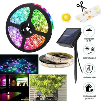 5M RGB Solar Powered LED Light Strip 150 LEDs 2835 SMD Outdoor Waterproof IP65 Flexible Adjustable String Lights Ribon Tape Lamp
5M RGB Solar Powered LED Light Strip 150 LEDs 2835 SMD Outdoor Waterproof IP65 Flexible Adjustable String Lights Ribon Tape Lamp
