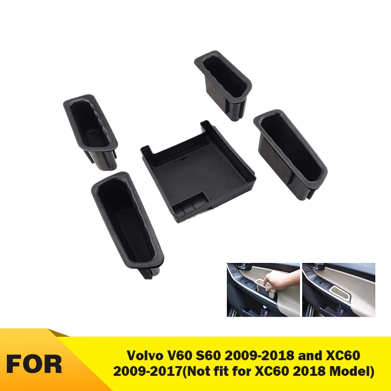 

Car seat crevice Center Consol Secondary Organizer inner door handle Armrest storage box for Volvo xc60 s60 v60 2010-2017