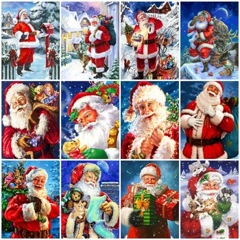 HUACAN Pictures By Number Santa Claus Hand Painted Home Decoration Coloring By Number Christmas Drawing On Canvas DIY Gift
HUACAN Pictures By Number Santa Claus Hand Painted Home Decoration Coloring By Number Christmas Drawing On Canvas DIY Gift