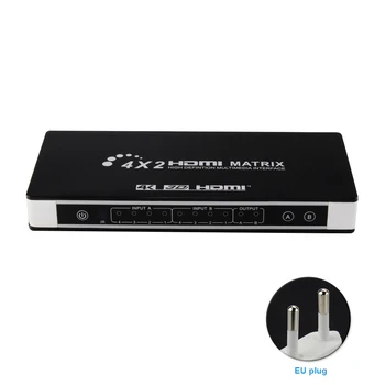 4K 3D 4x2 Matrix Switcher HDMI Video Converter To TV Gold Plated Interface Remote Control Home Av Receiver Splitter Optical Port
4K 3D 4x2 Matrix Switcher HDMI Video Converter To TV Gold Plated Interface Remote Control Home Av Receiver Splitter Optical Port