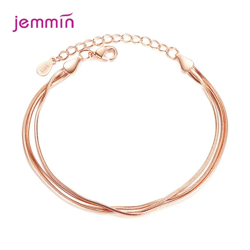 

Ins Popular Bracelet for Women Girls S925 Sterling Silver 2 Color Fashion Snake Chain Accessories for Daily Decoration