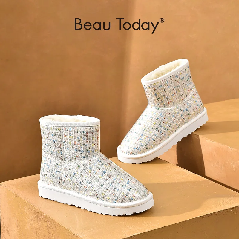 BeauToday Snow Boots Women Ankle Transparent Waterproof Layer Round Toe Slip-On Winter Ladies Colorful Fur Shoes Handmade 08027
BeauToday Snow Boots Women Ankle Transparent Waterproof Layer Round Toe Slip-On Winter Ladies Colorful Fur Shoes Handmade 08027