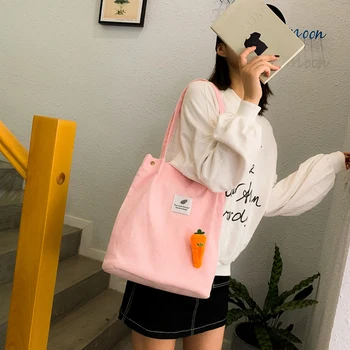 New Fashion Handbags Wear-resistant Simple Corduroy Women Shoulder Bag Pure Color Totes Cute Radish Travel Handbag
New Fashion Handbags Wear-resistant Simple Corduroy Women Shoulder Bag Pure Color Totes Cute Radish Travel Handbag