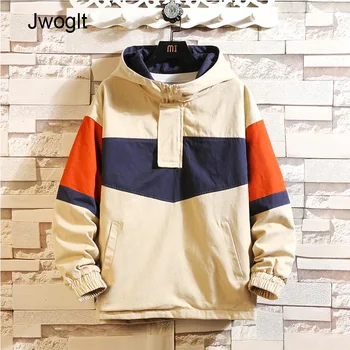 2020 Spring Fashion Hooded Jacket Korean Style Patchwork Cotton Hoody Jackets Coats 4XL 5XL Bomber Jacket
2020 Spring Fashion Hooded Jacket Korean Style Patchwork Cotton Hoody Jackets Coats 4XL 5XL Bomber Jacket