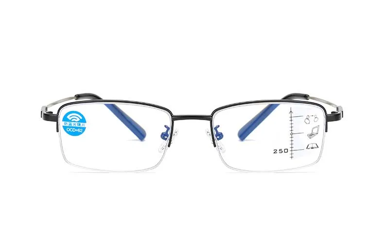 Progresywne okulary do czytania lub pracy przy komputerze Multifocus Blokujące niebieskie światło Zawias sprężynowy ze stopu tytanu 17 H24897d6f5b2c4d58aaec0a3da5fec9eaE