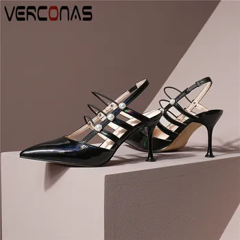 VERCONAS Woman Pumps 2020 New Arrival Women Sandals Summer Genuine Leather Pearl Decoration Pointed Toe Thin Heels Shoes Woman
VERCONAS Woman Pumps 2020 New Arrival Women Sandals Summer Genuine Leather Pearl Decoration Pointed Toe Thin Heels Shoes Woman