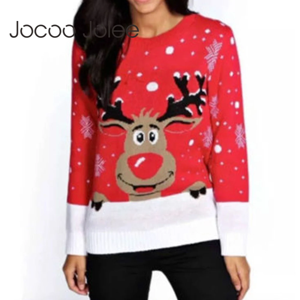 Jocoo Jolee Women Winter Christmas Sweater Deer Snow Knitted New Year Sweater Vintage Patchwork Pullover Warm Thick Jumpers Tops
Jocoo Jolee Women Winter Christmas Sweater Deer Snow Knitted New Year Sweater Vintage Patchwork Pullover Warm Thick Jumpers Tops