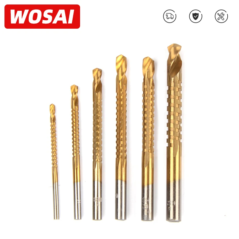 WOSAI 6Pcs Electric Drill & Saw Set HSS Steel Titanium Coated Woodworking Wood Twist Drill Bit 3/4/5/6/6.5/8mm
WOSAI 6Pcs Electric Drill & Saw Set HSS Steel Titanium Coated Woodworking Wood Twist Drill Bit 3/4/5/6/6.5/8mm