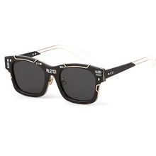 高級パイロット正方形サングラス女性2020ヴィンテージパンクサングラス男性サングラスシェードoculos feminino gafas lentesデゾルUV400(China)