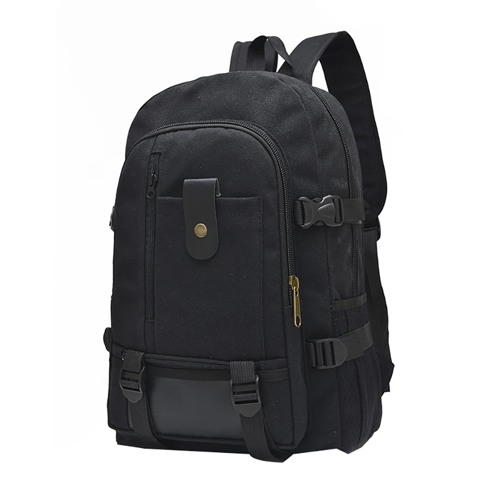 Men Casual Canvas Backpack School Rucksack Vintage Satchel Shoulder Laptop Bag Wear resisting package
