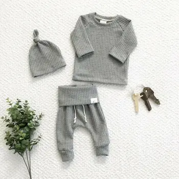 Baby Set 3 Pcs Newborn Baby Girls Boys Winter Striped Tops T-Shirt Pant Cotton Hat Solid String Long Sleeve Autumn Free Shipping
Baby Set 3 Pcs Newborn Baby Girls Boys Winter Striped Tops T-Shirt Pant Cotton Hat Solid String Long Sleeve Autumn Free Shipping