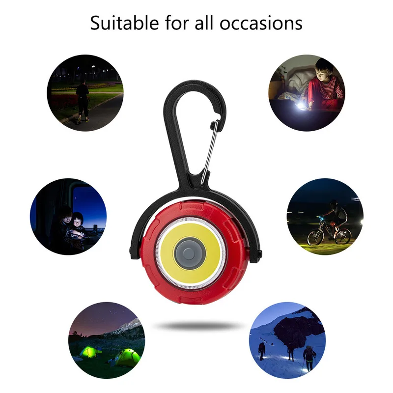 COB Mini Flashlight Keychain Portable Flash Lights Pocket Torch Light 4 Modes Rotation Emergency Camping | Освещение