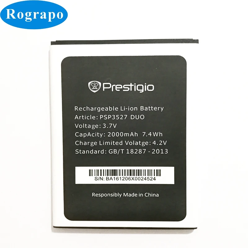 Оригинальный 2000 мАч мобильный телефон Батарея для мобильного телефона Prestigio Wize N3