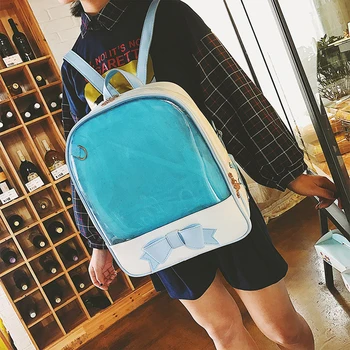 Girls Student Beach Travel Large Capacity School Bag Bowknot Storage Summer Backpack Waterproof PU Leather Transparent Windows
Girls Student Beach Travel Large Capacity School Bag Bowknot Storage Summer Backpack Waterproof PU Leather Transparent Windows