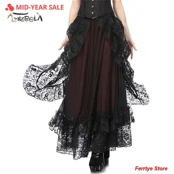 Imily Elegant Long Skirt Women High Waist Flexible Lace Patchwork Ruffle Skirts Gothic Vinatge Faldas Jupe Femme Autumn Winter
Imily Elegant Long Skirt Women High Waist Flexible Lace Patchwork Ruffle Skirts Gothic Vinatge Faldas Jupe Femme Autumn Winter