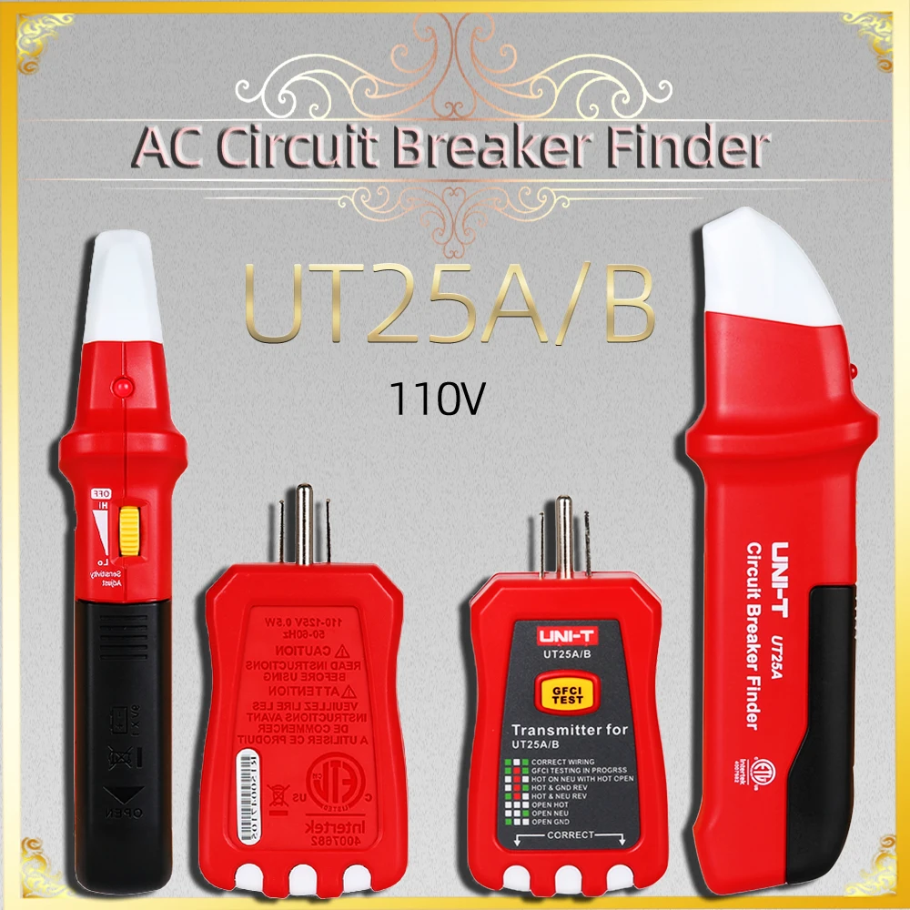 Professional Automatic Circuit Breaker Finder Socket Tester Electrician Diagnostic-tool with LED Indicator UNI-T UT25A/UT25B
Professional Automatic Circuit Breaker Finder Socket Tester Electrician Diagnostic-tool with LED Indicator UNI-T UT25A/UT25B