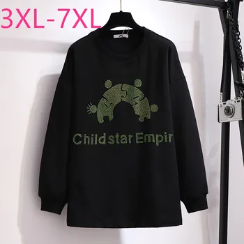 New 2020 spring autumn plus size sweatshirts for women large long sleeve loose casual black print pullover coat 4XL 5XL 6XL 7XL
New 2020 spring autumn plus size sweatshirts for women large long sleeve loose casual black print pullover coat 4XL 5XL 6XL 7XL