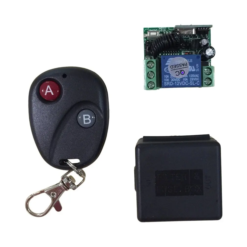 OCDAY Wireless RF Remote Control Switch Transmitter+ Receiver Relay DC 12V 7A 1CH with 1 / 2 / 3 / 4 Remote Control 433 Mhz
OCDAY Wireless RF Remote Control Switch Transmitter+ Receiver Relay DC 12V 7A 1CH with 1 / 2 / 3 / 4 Remote Control 433 Mhz