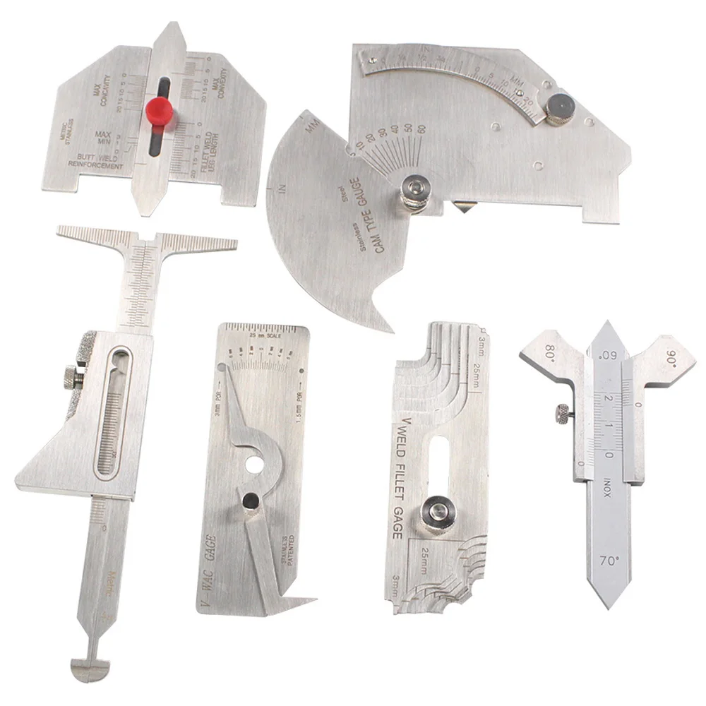 6 PCS Welding Inspection Gauge Combo Measuring Tool Kits MG-8 MG-11 V-WAC MG-11 Welding Gage Set New