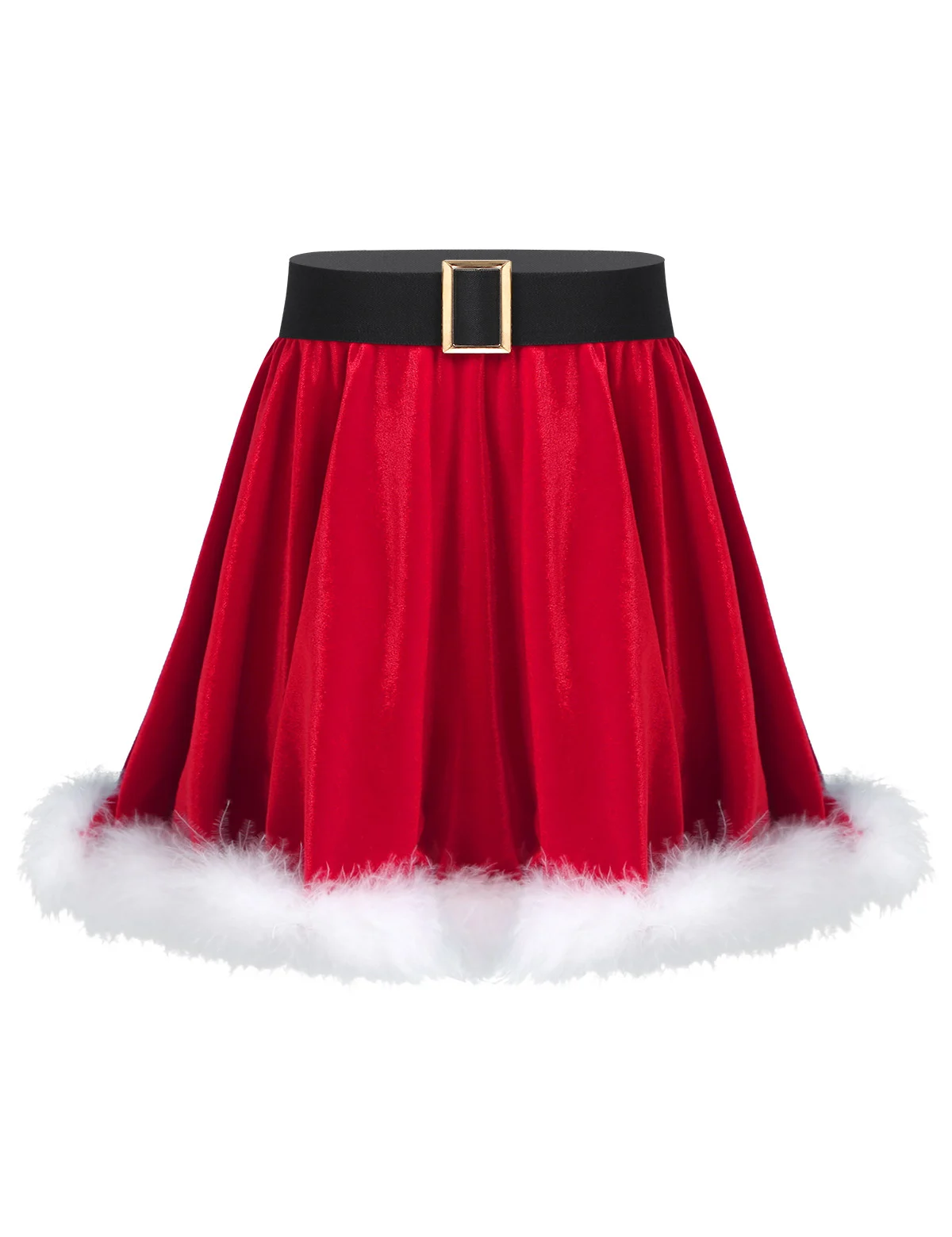 

Kids Girls Halloween Santa Christmas Cosplay Skirt Costume Cute Soft Warm Skirt for Theme Party Mrs Claus Dance Fancy Dress