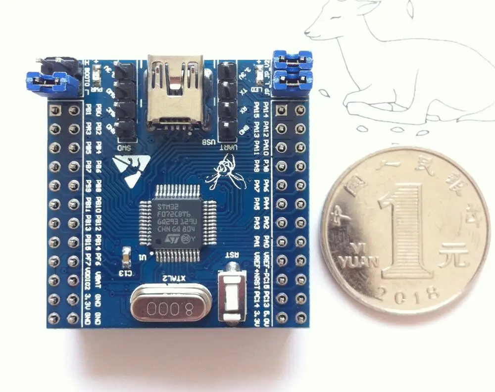 STM32F072CBT6 Core Board Minimum System Development Board STM32F072 Core Board Mini Board
STM32F072CBT6 Core Board Minimum System Development Board STM32F072 Core Board Mini Board