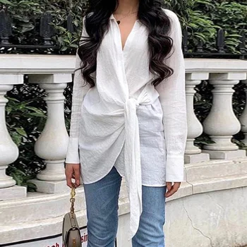 Elegant Lapel Shirts Women's Asymmetrical Blouse ZANZEA 2020 Casual Long Sleeve Tunic Female Lace Up Blusas Plus Size Tops 5XL
Elegant Lapel Shirts Women's Asymmetrical Blouse ZANZEA 2020 Casual Long Sleeve Tunic Female Lace Up Blusas Plus Size Tops 5XL