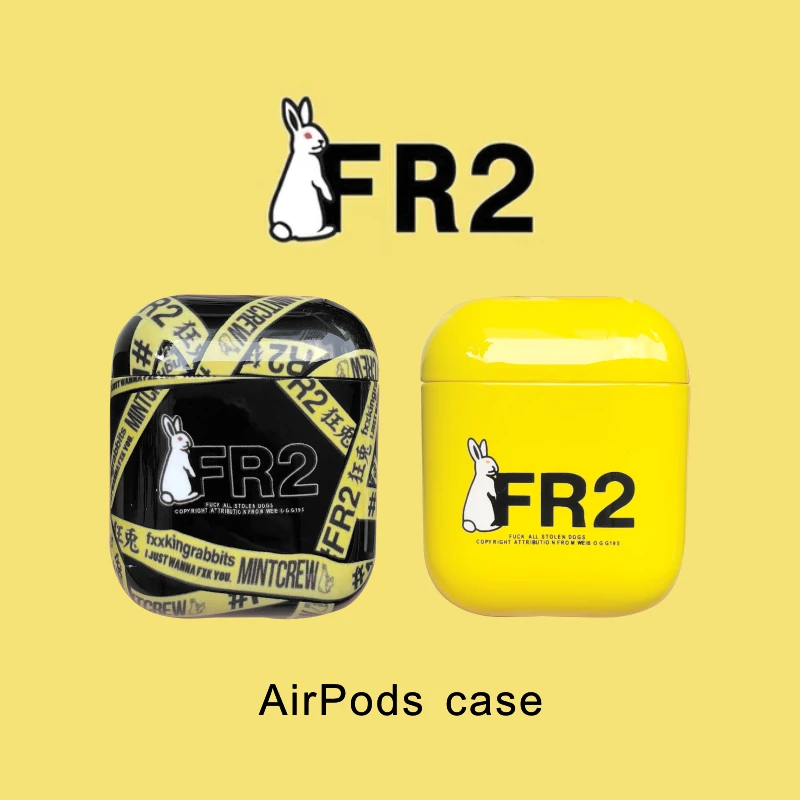 Cute Cartoon Rabbit Cases AirPods Case logo Cover for Apple Wireless Bluetooth Headset Box Pattern Black Yellow Pods bag popular
Cute Cartoon Rabbit Cases AirPods Case logo Cover for Apple Wireless Bluetooth Headset Box Pattern Black Yellow Pods bag popular