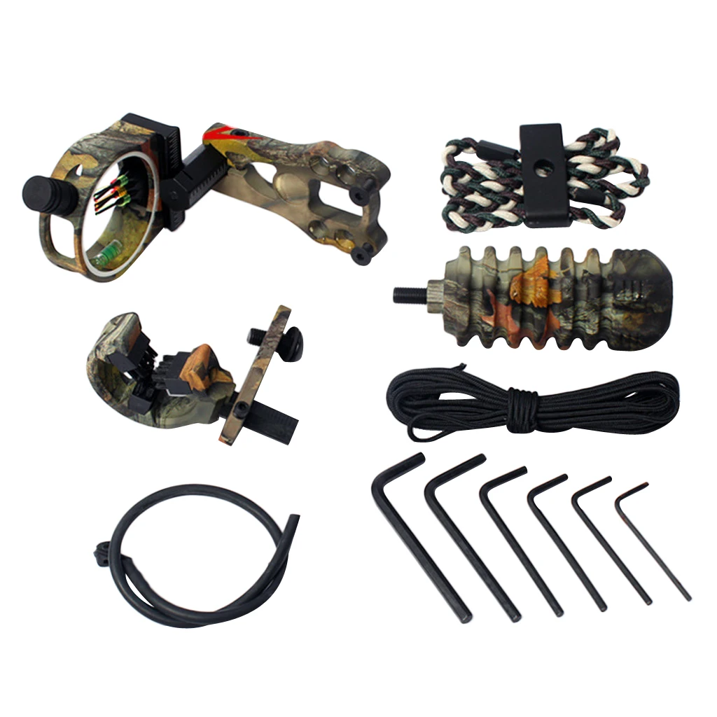 Archery Compound Bow CAMO Accessories Kit Stabilizer Sight Sling Arrow Rest Archery Compound Bow CAMO Accessories Kit Stabilizer Sight Sling Arrow Rest
