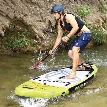 

surf board 289*84*15cm AQUA MARINA RAPID inflatable sup board stand up paddle board surf kayak sport stream white river