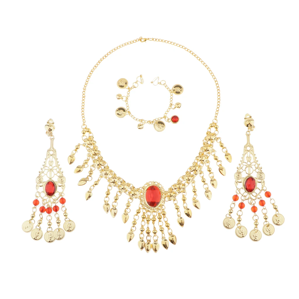 India Dance Belly Dance Jewelry Diamante Necklace ,earrings ,nose Chain India Dance Belly Dance Jewelry Diamante Necklace ,earrings ,nose Chain