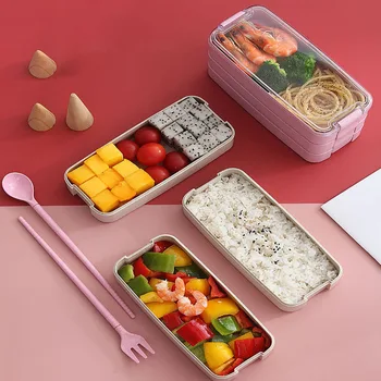 Japanese-style Student Lunch Box Wheat Straw Multi-frame Bento Box Microwave Oven Plastic Preservative Food Container
Japanese-style Student Lunch Box Wheat Straw Multi-frame Bento Box Microwave Oven Plastic Preservative Food Container