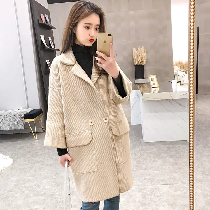 Fashion Office Lady Long Women Wool Coat Solid Slim Winter Jacket Single Breasted Cashmere Coat
Fashion Office Lady Long Women Wool Coat Solid Slim Winter Jacket Single Breasted Cashmere Coat