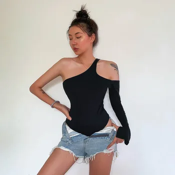 2019 Sexy Ladies Women Bodysuit Solid Black One Shoulder Sexy Jumpsuit Playsuit Slim Sleeveless Costume 
2019 Sexy Ladies Women Bodysuit Solid Black One Shoulder Sexy Jumpsuit Playsuit Slim Sleeveless Costume