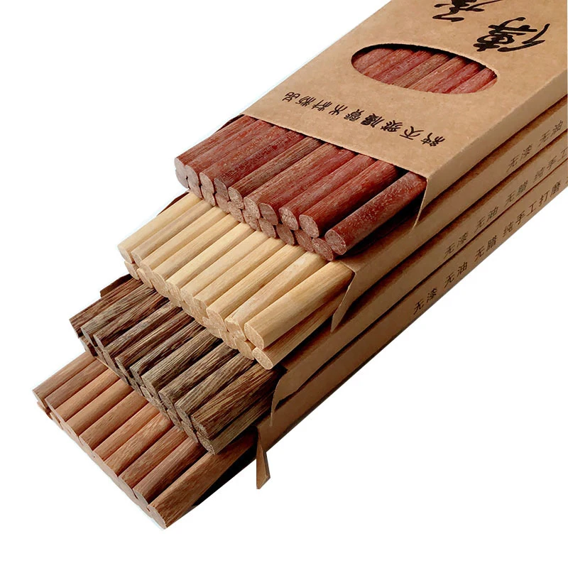 Китайские Деревянные бамбуковые палочки для еды Vacclo 5 пар без лака воска здоровые